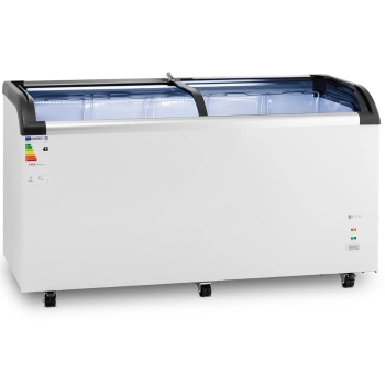  Zamrażarka skrzyniowa przeszklona do lodów mrożonek 445 l 248 W - zdj. dodatkowe 1