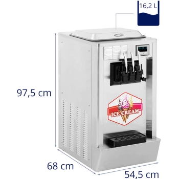  Maszyna automat do lodów włoskich 1550 W 23 l/h - 3 smaki - zdj. dodatkowe 6