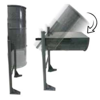  Kosz miejski uliczny półokrągły przyścienny szary 30L - zdj. dodatkowe 2