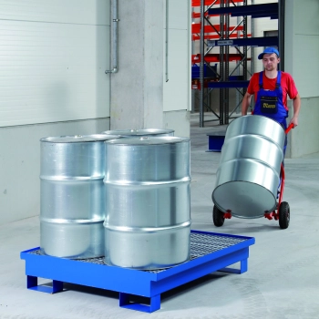  Wanna wychwytowa metalowa na 4 beczki 200L 120x120cm - zdj. dodatkowe 3