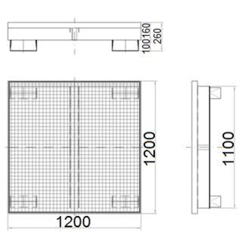  Wanna wychwytowa metalowa na 4 beczki 200L 120x120cm - zdj. dodatkowe 4