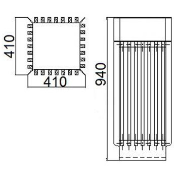  Kosz miejski z popielnicą i wyjmowanym wkładem metal + drewno 65L - zdj. dodatkowe 4