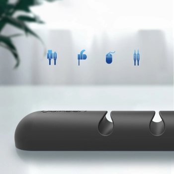  Samoprzylepny organizer na 4 kable przewody Zestaw 2szt czarny - zdj. dodatkowe 4