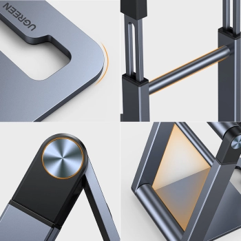  Składana podstawka stojak pod smartfon statyw na telefon szary - zdj. dodatkowe 2