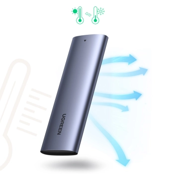  Kieszeń na dysk obudowa dysku twardego M.2 B-Key SATA 3.0 szary + kabel USB Typ C - zdj. dodatkowe 6