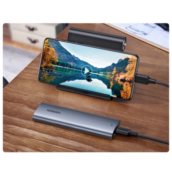  Kieszeń na dysk obudowa dysku twardego M.2 B-Key SATA 3.0 szary + kabel USB Typ C - zdj. dodatkowe 8