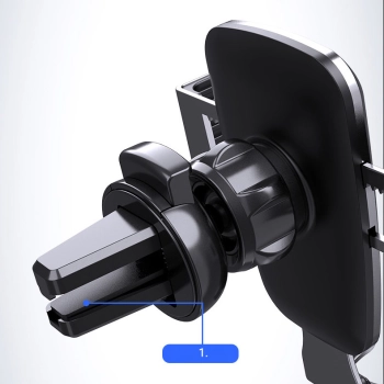  Grawitacyjny uchwyt samochodowy do smartfona na kratkę nawiewu srebrny - zdj. dodatkowe 5