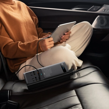  Samochodowa przetwornica napięcia prądu 12V - 220V IGBT 300W (wtyczka CN/EU) czarny - zdj. dodatkowe 10