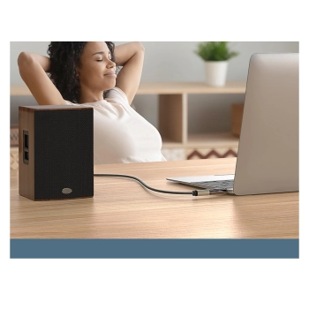  Adapter przejściówka audio 3.5mm (męski) na 6,35mm mini jack (żeński) szary - zdj. dodatkowe 5