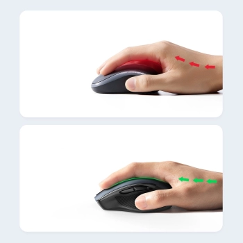  Ergonomiczna myszka bezprzewodowa optyczna USB 2.4GHz 4000DPI czarny - zdj. dodatkowe 5