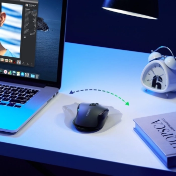  Ergonomiczna myszka bezprzewodowa optyczna USB 2.4GHz 4000DPI czarny - zdj. dodatkowe 7