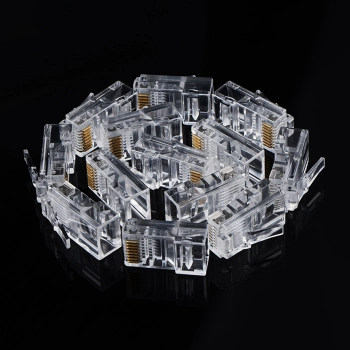  Wtyczka końcówka skrętki RJ45 8P8C UTP Cat. 5 5e przezroczysty 100szt. - zdj. dodatkowe 8