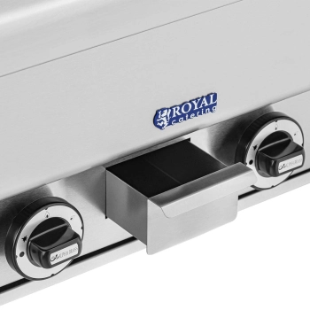  Grill lawowy na gaz ziemny ryflowany 50 x 47 cm 2 x 7200 W - zdj. dodatkowe 2