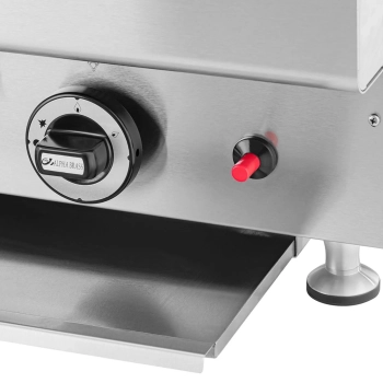  Grill lawowy na gaz ziemny ryflowany 50 x 47 cm 2 x 7200 W - zdj. dodatkowe 3