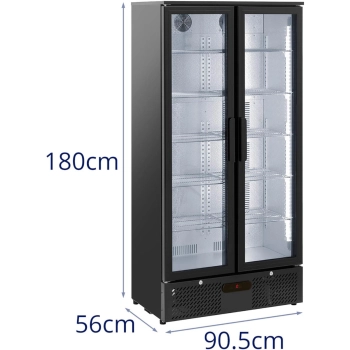  Lodówka chłodziarka barowa na napoje 2-drzwiowa przeszklona 458 l 295 W - zdj. dodatkowe 6