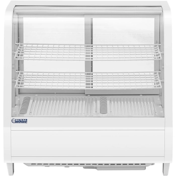  Witryna chłodnicza ekspozycyjna przeszklona 3 poziomy 100 l - biała - zdj. dodatkowe 1