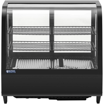  Witryna chłodnicza ekspozycyjna przeszklona 3 poziomy 100 l - czarna - zdj. dodatkowe 1