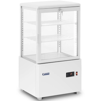  Witryna chłodnicza ekspozycyjna przeszklona 3 poziomy 58 l - biała - zdj. dodatkowe 1