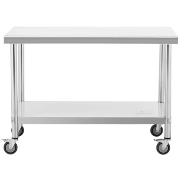  Stół metalowy gastronomiczny na kółkach z półką STAL 70 x 120 cm - zdj. dodatkowe 1