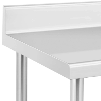  Stół metalowy gastronomiczny na kółkach z półką i rantem STAL 60 x 150 cm - zdj. dodatkowe 2