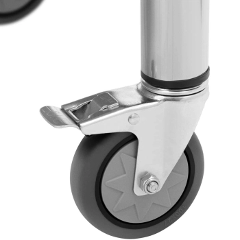  Stół metalowy gastronomiczny na kółkach z półką i rantem STAL 60 x 150 cm - zdj. dodatkowe 3