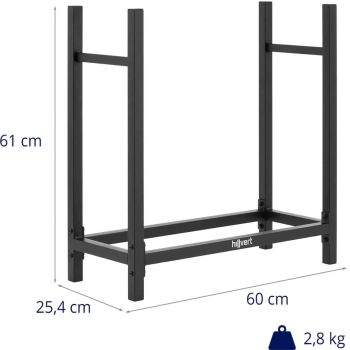  Stojak na drewno opałowe kominkowe loft 60 x 25 x 61.5 cm - zdj. dodatkowe 4