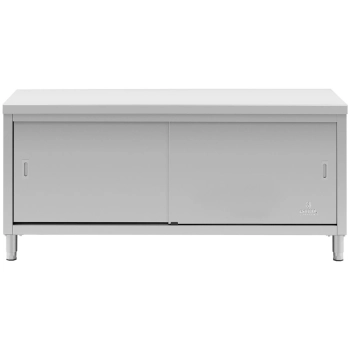  Stół blat roboczy centralny z szafką drzwi suwane 180 x 70 x 85 cm - zdj. dodatkowe 4