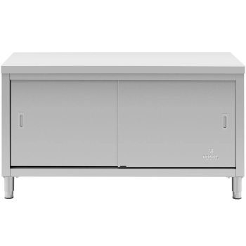  Stół blat roboczy centralny z szafką drzwi suwane 150 x 70 x 85 cm - zdj. dodatkowe 4