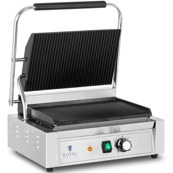  Grill kontaktowy elektryczny ryflowany 33 x 22 cm 2200 W - zdj. dodatkowe 1