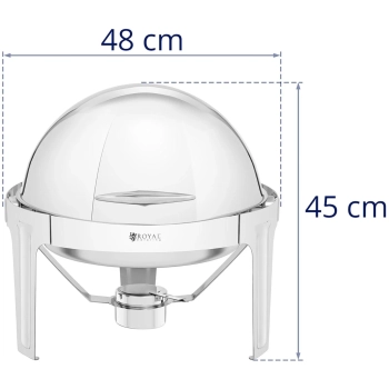  Podgrzewacz do potraw stołowy okrągły na pastę z pokrywą rolltop 5.8 l - zdj. dodatkowe 5