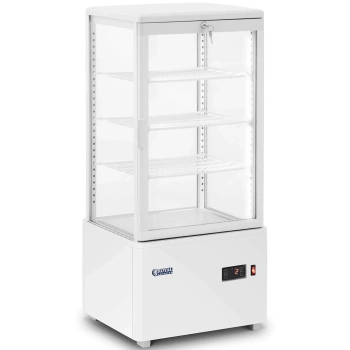  Witryna chłodnicza ekspozycyjna przeszklona 4 poziomy 78 l - biała - zdj. dodatkowe 1