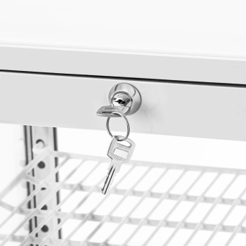  Witryna chłodnicza ekspozycyjna przeszklona 4 poziomy 78 l - biała - zdj. dodatkowe 5