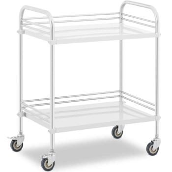  Wózek laboratoryjny zabiegowy kosmetyczny ze stali 2 półki 73 x 44 x 86 cm 20 kg - zdj. dodatkowe 1