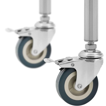  Wózek laboratoryjny zabiegowy kosmetyczny ze stali 2 półki 73 x 44 x 86 cm 20 kg - zdj. dodatkowe 3