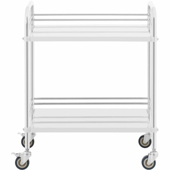  Wózek laboratoryjny zabiegowy kosmetyczny ze stali 2 półki 73 x 44 x 86 cm 20 kg - zdj. dodatkowe 4