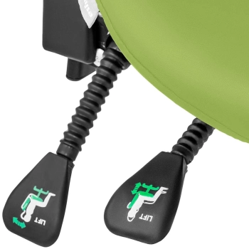  Krzesło kosmetyczne siodłowe z oparciem obrotowe regulowane BERLIN - zielone - zdj. dodatkowe 4