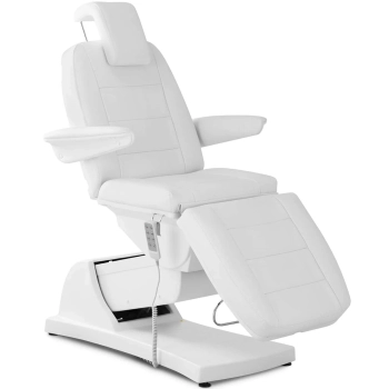  Fotel kosmetyczny do tatuażu masażu spa elektryczny BATTIPAGLIA - biały - zdj. dodatkowe 1