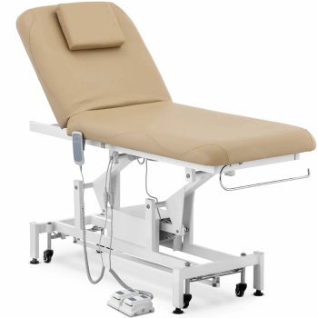  Łóżko stół kosmetyczny do masażu elektryczny 2 silniki 150 kg LYON - ciemny beż - zdj. dodatkowe 1