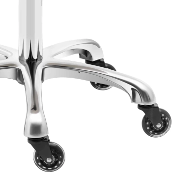  Taboret stołek hoker kosmetyczny siodłowy na kółkach York do 150 kg beżowy - zdj. dodatkowe 3