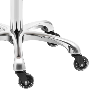  Krzesło taboret hoker kosmetyczny z oparciem na kółkach do 150 kg WELLS beżowy - zdj. dodatkowe 3