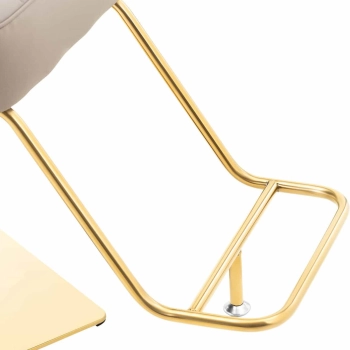  Fotel fryzjerski barberski kosmetyczny z podnóżkiem Physa STAUNTON - szary ze złotem - zdj. dodatkowe 4