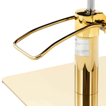  Fotel fryzjerski barberski kosmetyczny z podnóżkiem Physa OTLEY - czarny ze złotem - zdj. dodatkowe 2