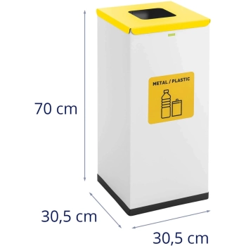  Kosz pojemnik do segregacji sortowania śmieci odpadów 60 l - metal plastik - zdj. dodatkowe 6