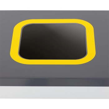  Kosz na śmieci odpady do segregacji 3 komory STAL 180 l srebrny - zdj. dodatkowe 2