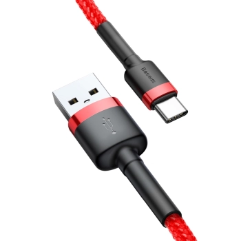 Wytrzymały elastyczny kabel przewód USB USB-C QC3.0 2A 2M czerwony - zdj. dodatkowe 6