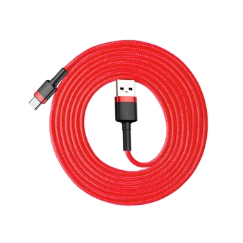  Wytrzymały elastyczny kabel przewód USB USB-C QC3.0 2A 2M czerwony - zdj. dodatkowe 7