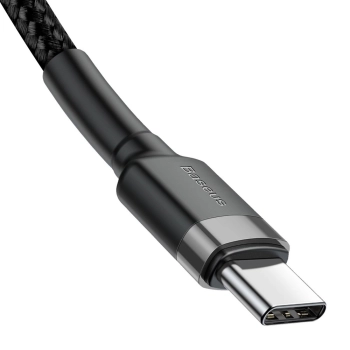  Wytrzymały elastyczny kabel przewód USB-C PD PD 2.0 60W 20V 3A QC3.0 1M czarny-szary - zdj. dodatkowe 4