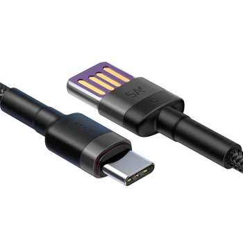  Wytrzymały Kabel przewód USB USB-C 40W Quick Charge 3.0 QC 3.0 1m szaro-czarny - zdj. dodatkowe 2