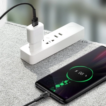  Wytrzymały Kabel przewód USB USB-C 40W Quick Charge 3.0 QC 3.0 1m szaro-czarny - zdj. dodatkowe 7