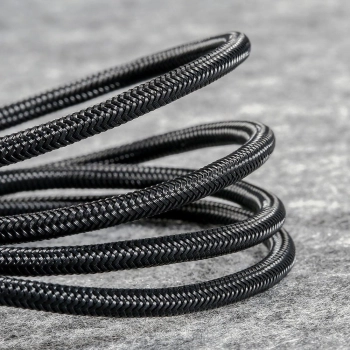  Kabel przewód USB 4w1 2 x Iphone Lightning USB-C microUSB w nylonowym oplocie 3.5A 1.2m czarny - zdj. dodatkowe 10